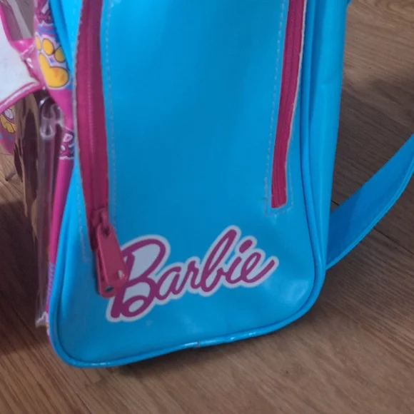 Barbie Backpack Vintage 2000s Puppy Bubblegum Pink Vinyl Purse Girls Kids Blue - Picture 2 of 9